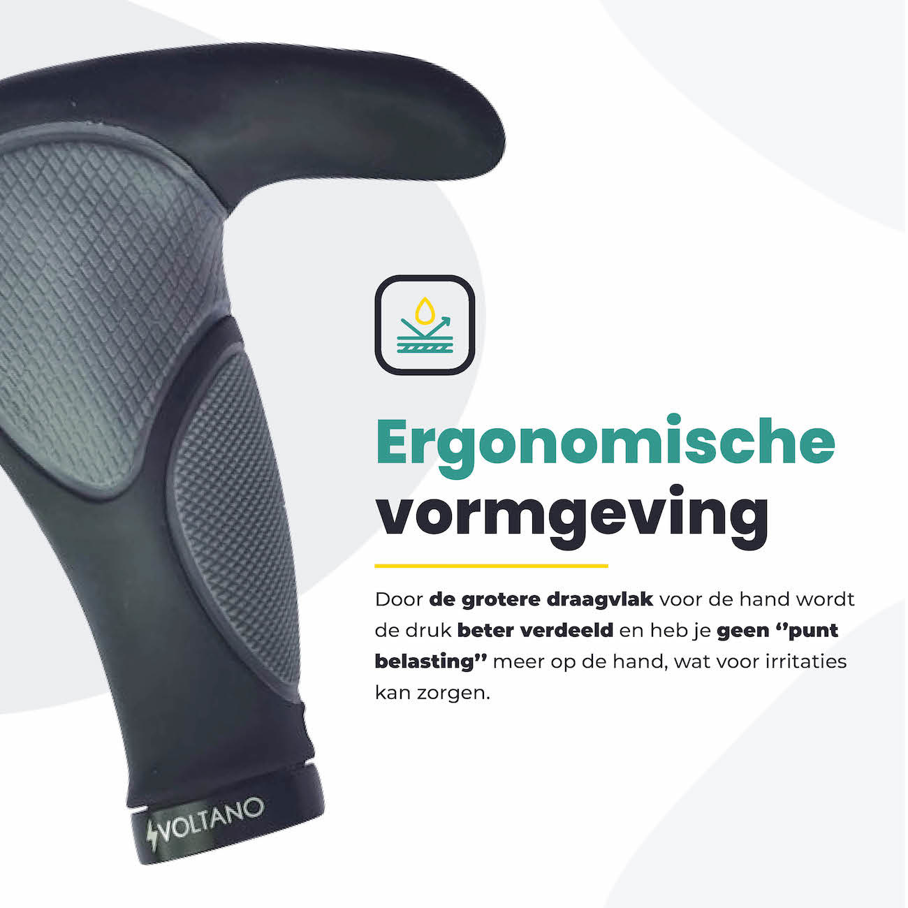 Voltano Ergonomisch Gevormde Fietshandvatten Met Bar Ends - Imbus - Incl. Bevestigingsmateriaal