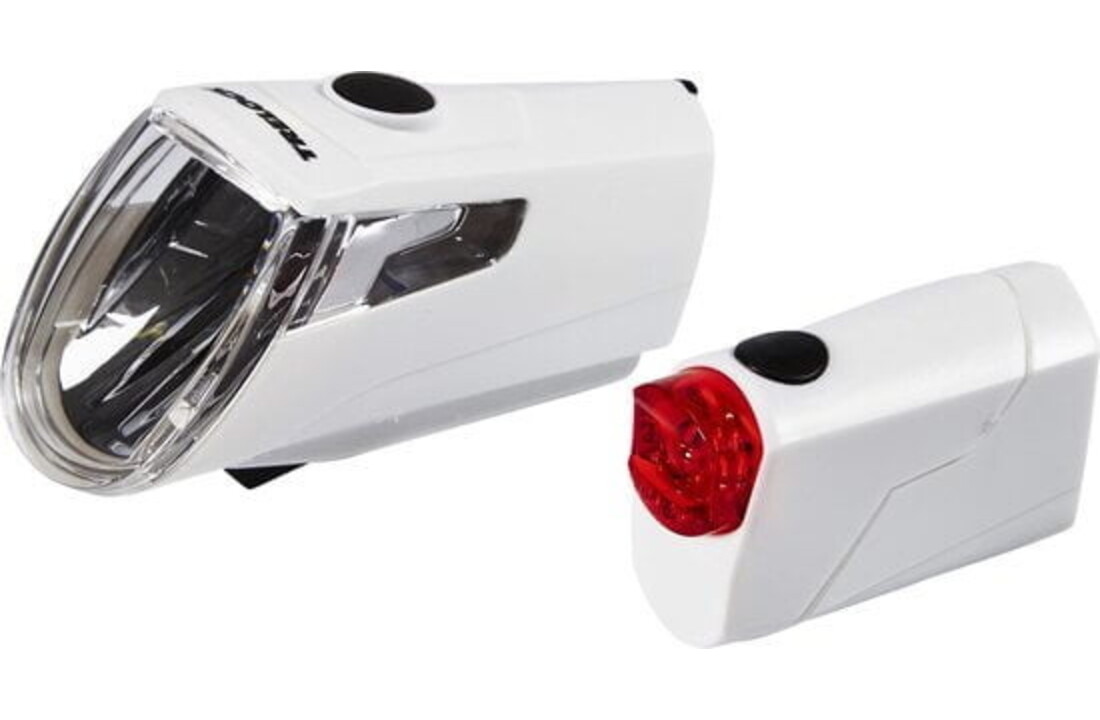 Trelock LS 360 I-GO - Fietsverlichtingset Voor en Achter - Wit - USB Oplaadbaar