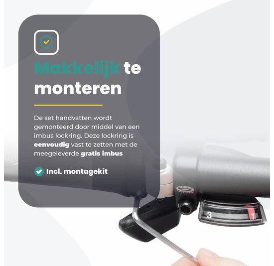 Voltano Ergonomisch Gevormde Fietshandvatten -  Imbus - Incl. Bevestigingsmateriaal