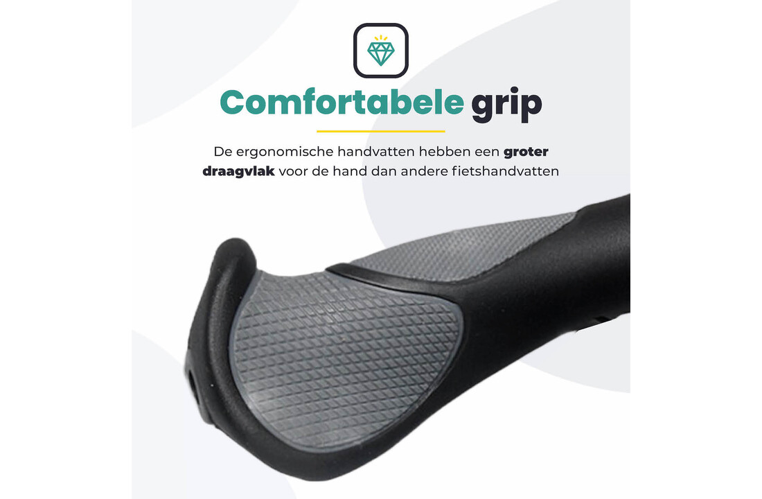 Voltano Ergonomisch Gevormde Fiets Handvatten - Imbus - Incl. Bevestigingsmateriaal