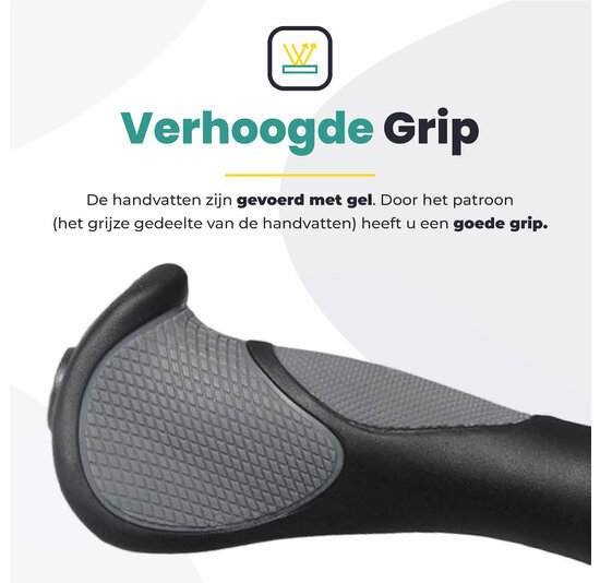 Voltano Ergonomisch Gevormde Fietshandvatten -  Imbus - Incl. Bevestigingsmateriaal