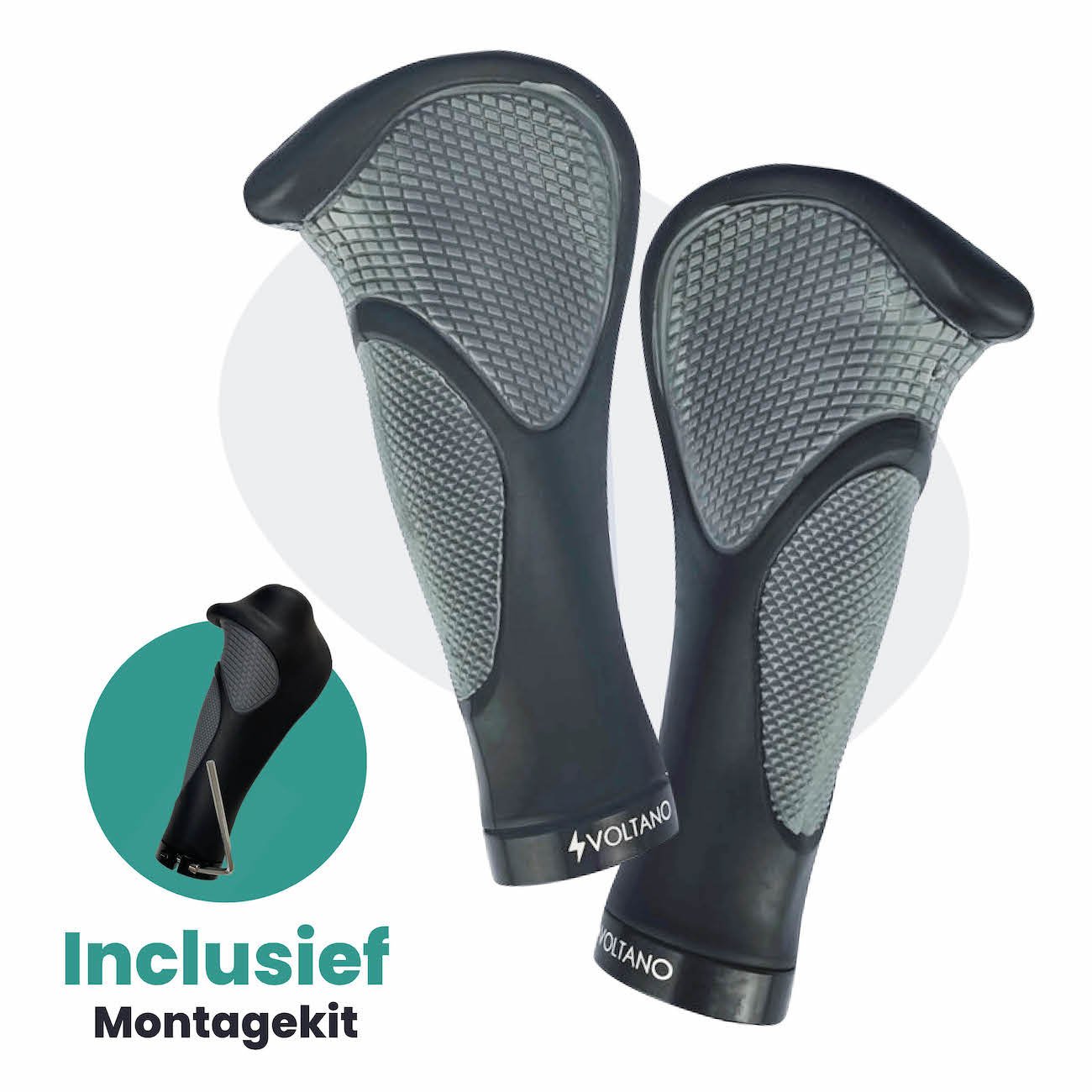 Voltano Ergonomisch Gevormde Fietshandvatten -  Imbus - Incl. Bevestigingsmateriaal