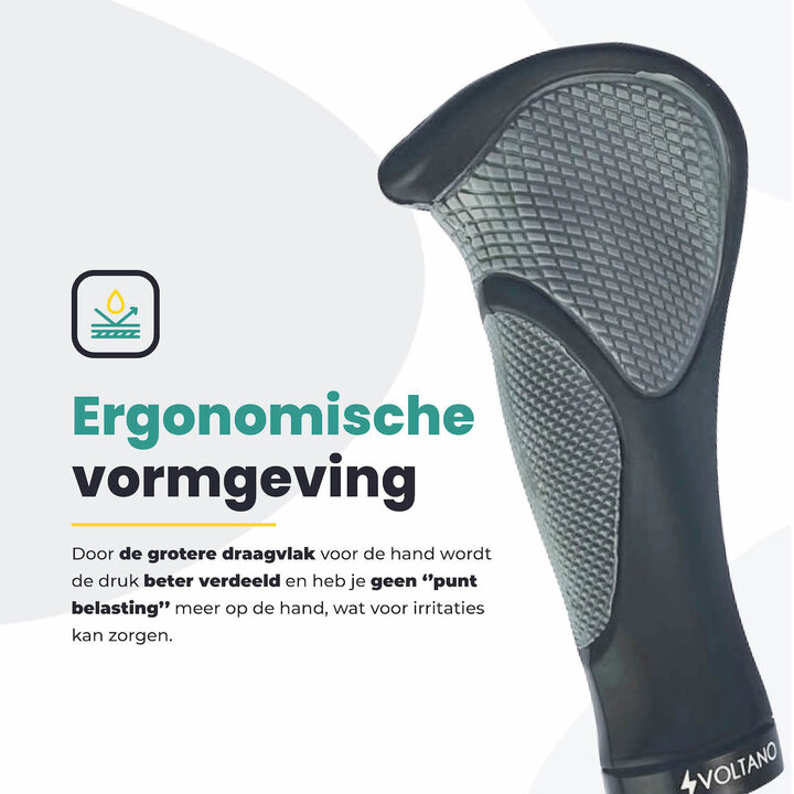 Voltano Ergonomisch Gevormde Fietshandvatten -  Imbus - Incl. Bevestigingsmateriaal