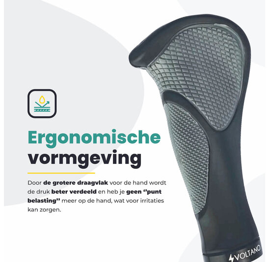 Voltano Ergonomisch Gevormde Fiets Handvatten -  Imbus - Incl. Bevestigingsmateriaal