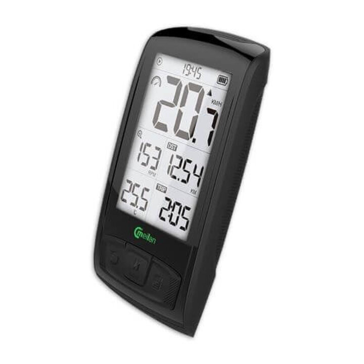 Meilan Luxe Fietscomputer M4 - Oplaadbaar - 2,5'' Scherm - Zwart