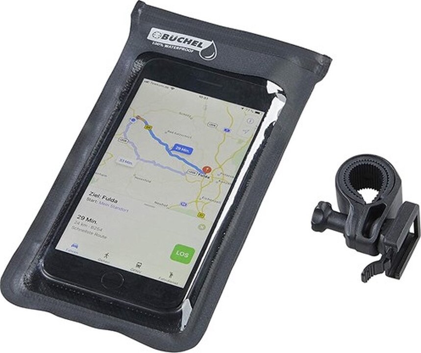 Buchel telefoonhouder Fiets - Universeel - Waterdicht - Zwart