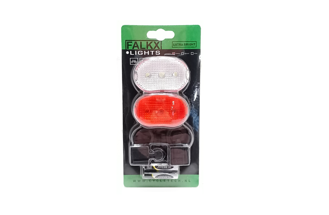 Falkx Verlichtingsset Batterij - Fietsverlichting