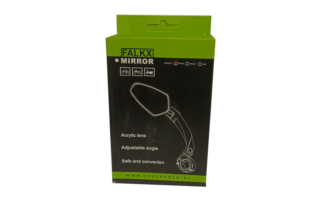 Falkx Luxe E-bike Fietsspiegel Links - Zwart