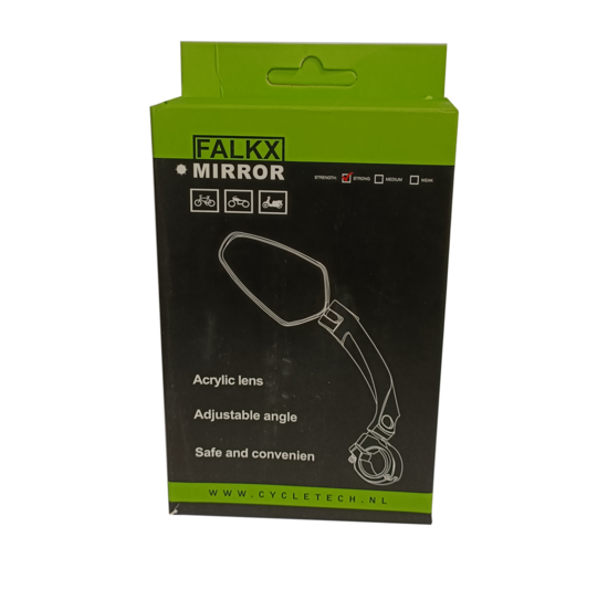 Falkx Luxe E-bike Fietsspiegel Links - Zwart