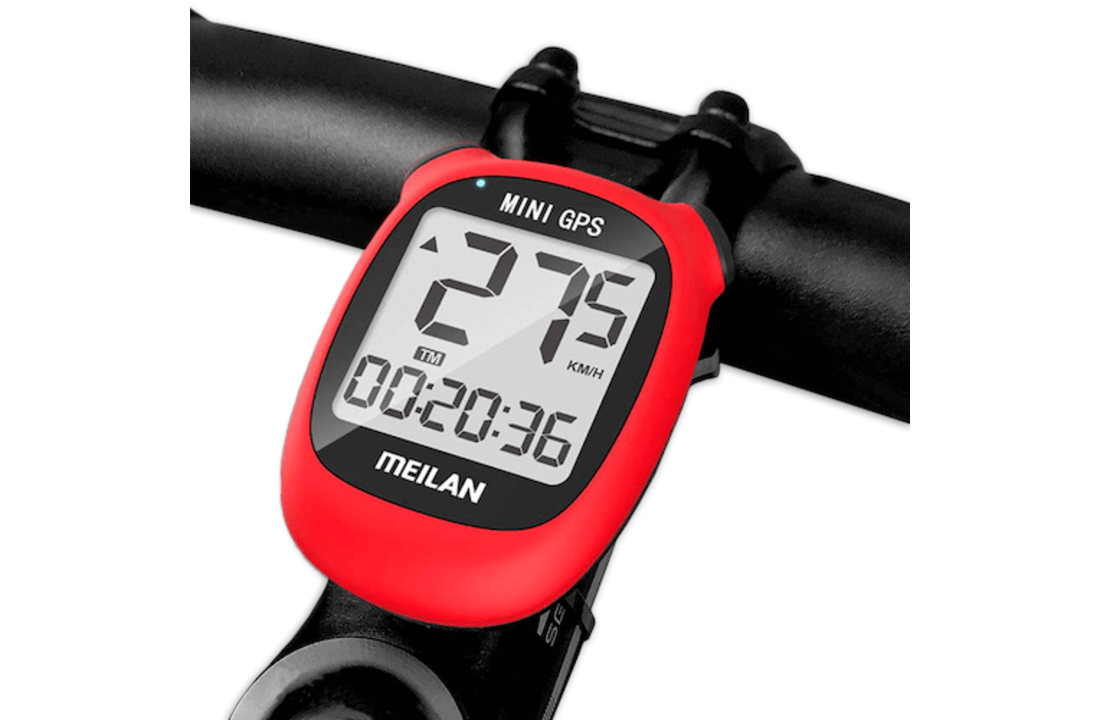 Meilan Luxe Fietscomputer Met GPS - Draadloos - Rood