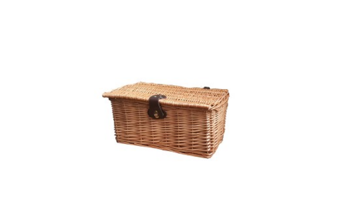 Falkx Rieten Fietsmand - 24L - Rotan - Met Klep