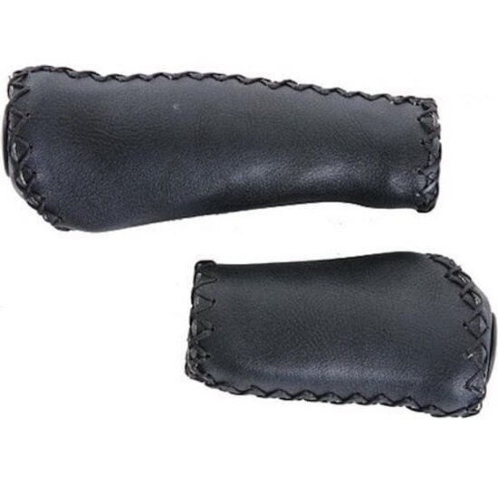 Contec Leren Handvatten - Ergonomisch Gevormd - 92/135mm - Zwart