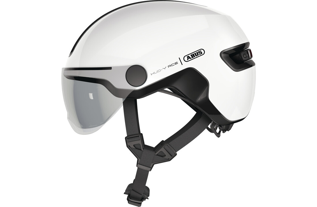 Abus Hud-Y ACE Fietshelm - Shiny White