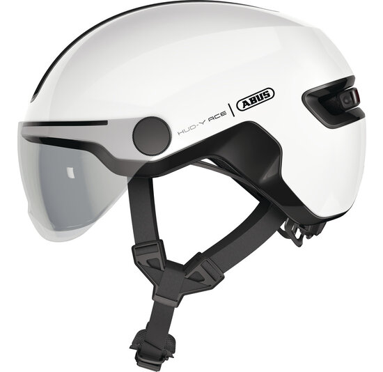 Abus Hud-Y ACE Fietshelm - Shiny White