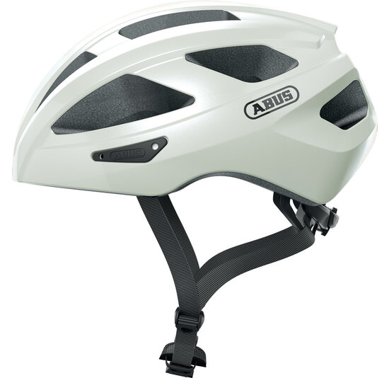 Abus Fietshelm Macator - Pearl White - Inclusief Afneembaar Vizier