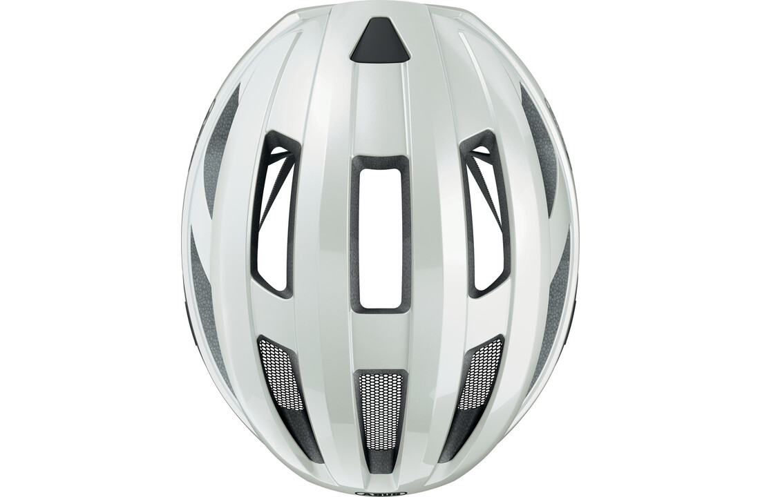 Abus Fietshelm Macator - Pearl White - Inclusief Afneembaar Vizier