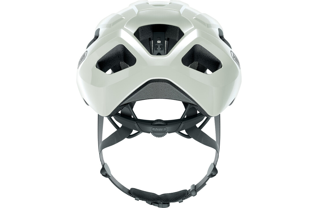 Abus Fietshelm Macator - Pearl White - Inclusief Afneembaar Vizier