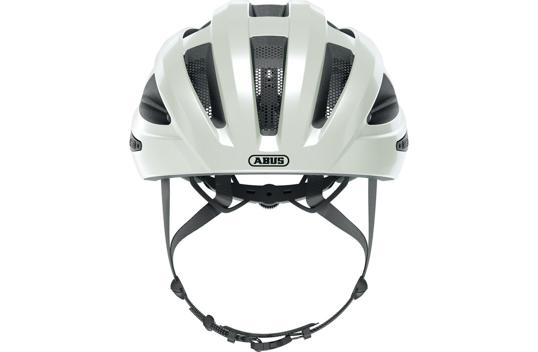 Abus Fietshelm Macator - Pearl White - Inclusief Afneembaar Vizier