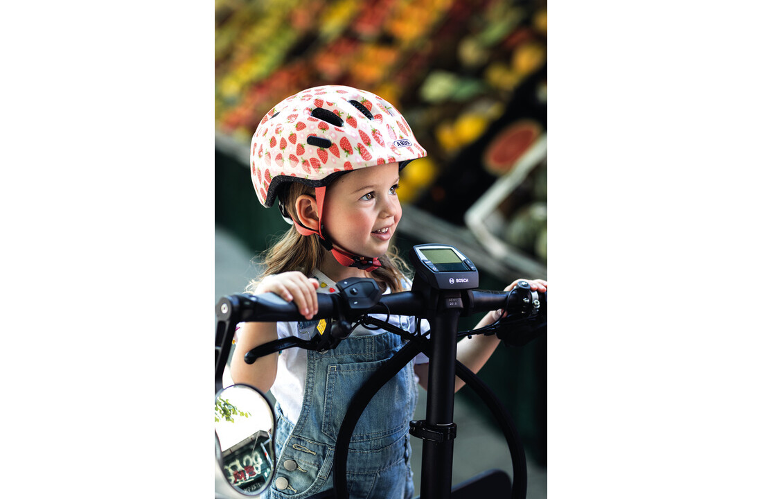 Abus Kinder Fietshelm Smiley 2.1 - Rose Strawberry