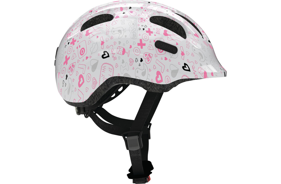 Abus Kinder Fietshelm Smiley 2.1 - White Crush