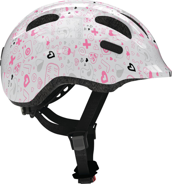 Abus Kinder Fietshelm Smiley 2.1 - White Crush