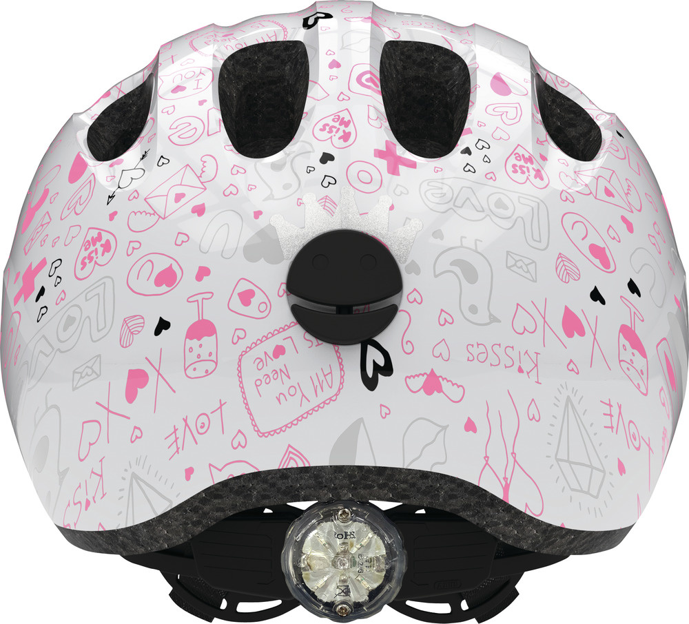 ABUS Kinderhelm Smiley 2.1 Met Achterlicht - Roze - Maat S 45-50 Cm