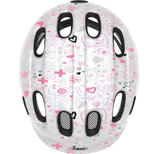 Abus Kinder Fietshelm Smiley 2.1 - White Crush