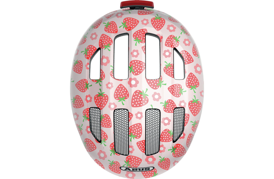 Abus Smiley 3.0 LED - Rose Strawberry - Kinder Fietshelm
