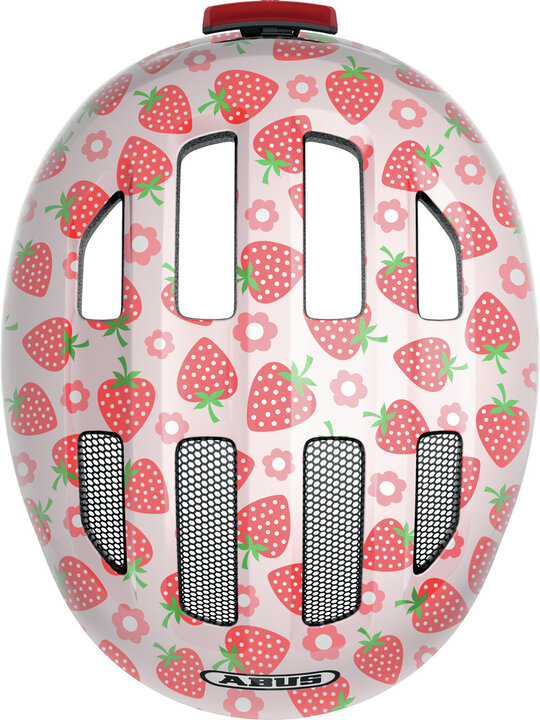 Abus Smiley 3.0 LED - Rose Strawberry - Kinder Fietshelm