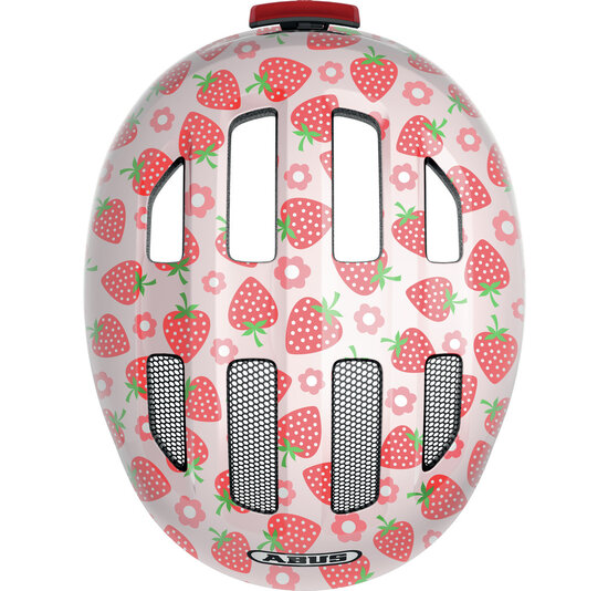 Abus Smiley 3.0 LED - Rose Strawberry - Kinder Fietshelm