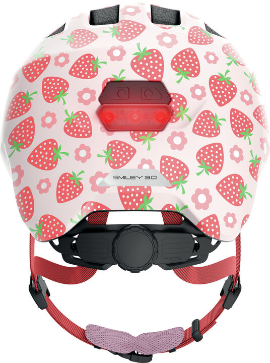 Abus Smiley 3.0 LED - Rose Strawberry - Kinder Fietshelm