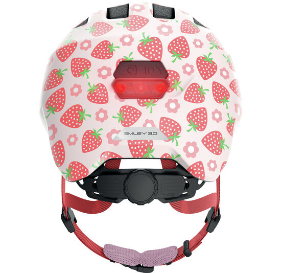 Abus Smiley 3.0 LED - Rose Strawberry - Kinder Fietshelm