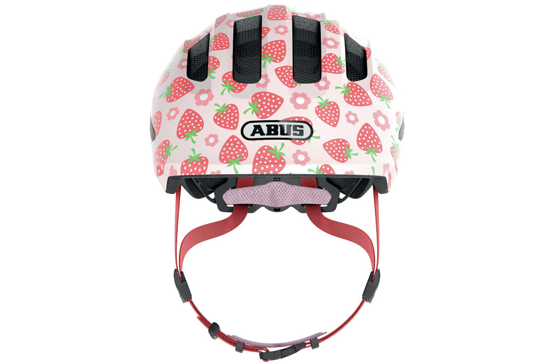 Abus Smiley 3.0 LED - Rose Strawberry - Kinder Fietshelm