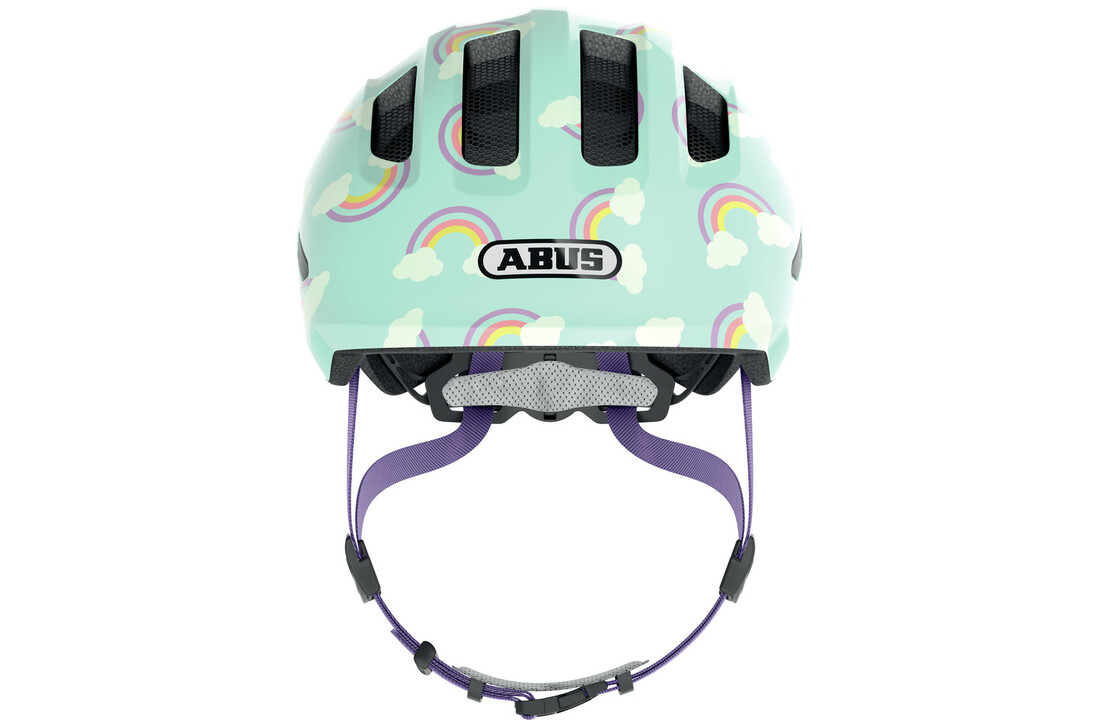 Abus Smiley 3.0 LED - Blue Rainbow - Kinder Fietshelm