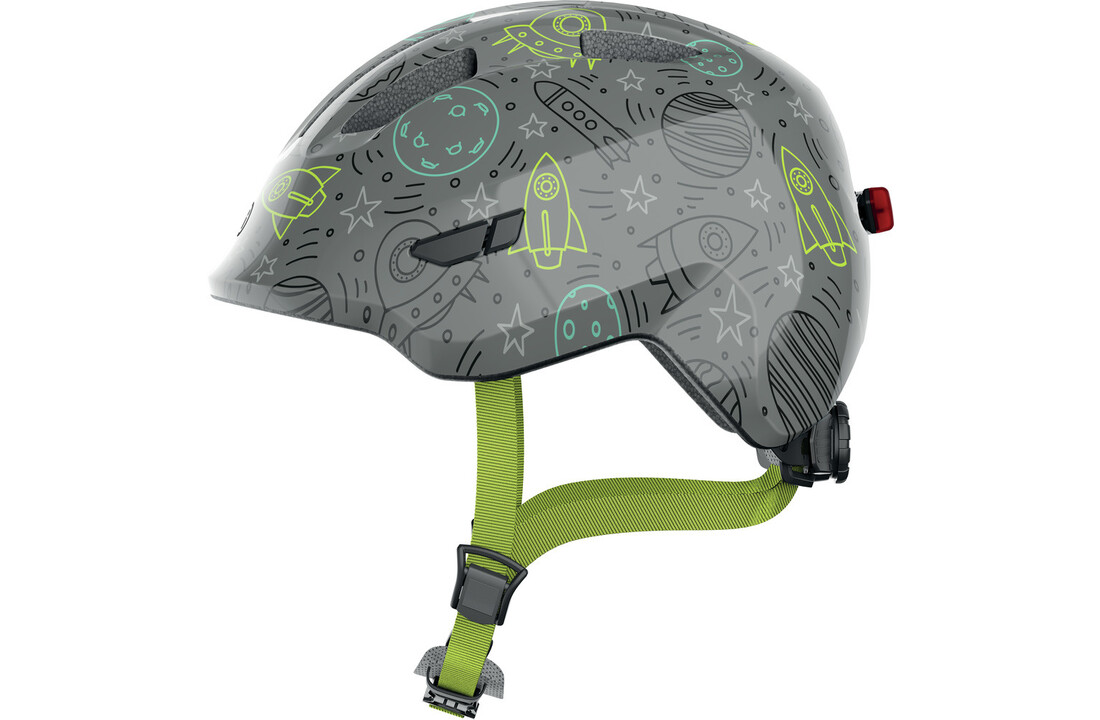 Abus Smiley 3.0 LED - Grey Space - Kinder Fietshelm