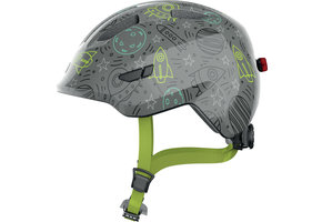 Abus Smiley 3.0 LED - Grey Space - Kinder Fietshelm