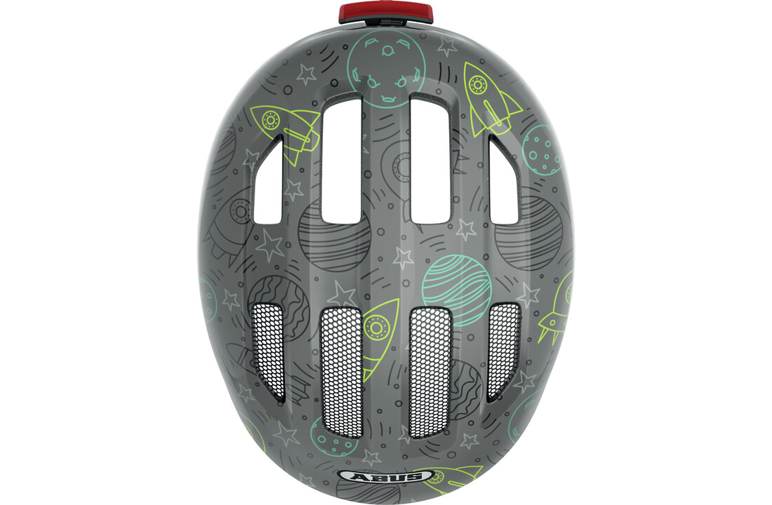 Abus Smiley 3.0 LED - Grey Space - Kinder Fietshelm