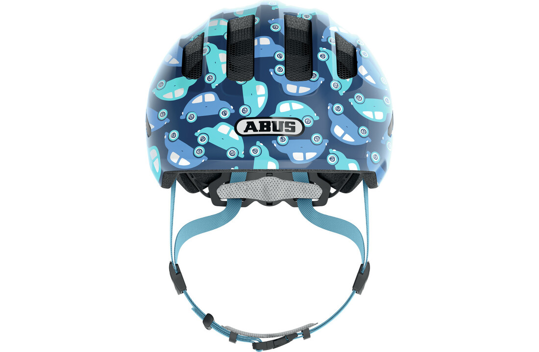 Abus Smiley 3.0 LED - Blue Car - Kinder Fietshelm