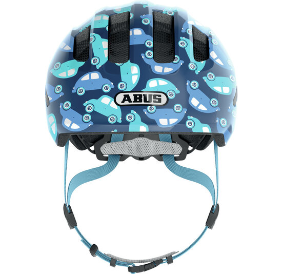 Abus Smiley 3.0 LED - Blue Car - Kinder Fietshelm
