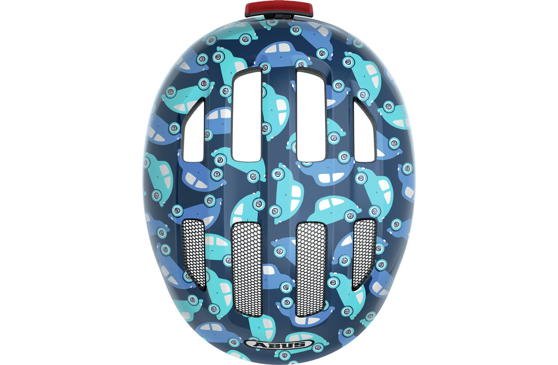 Abus Smiley 3.0 LED - Blue Car - Kinder Fietshelm