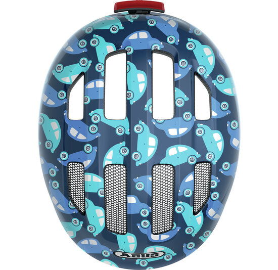 Abus Smiley 3.0 LED - Blue Car - Kinder Fietshelm
