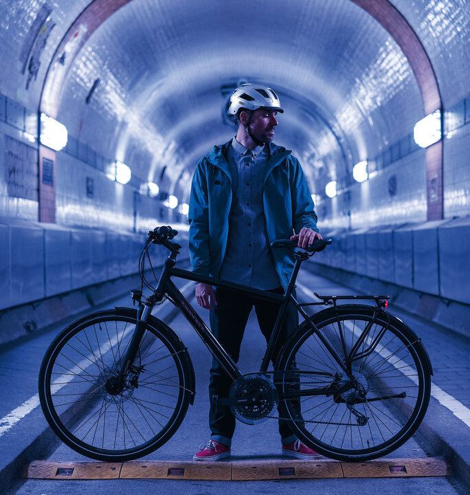 Abus Fietshelm Hyban 2.0 - Signal Silver