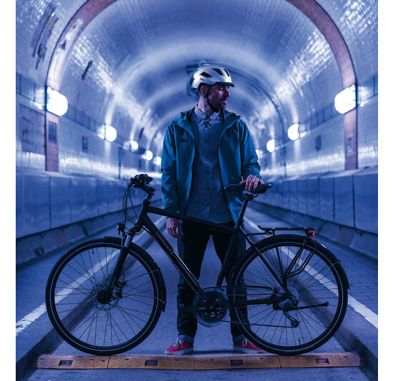 Abus Fietshelm Hyban 2.0 - Signal Silver