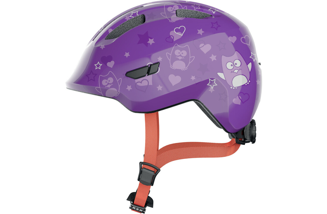 Abus Smiley 3.0 - Purple Star - Kinder Fietshelm