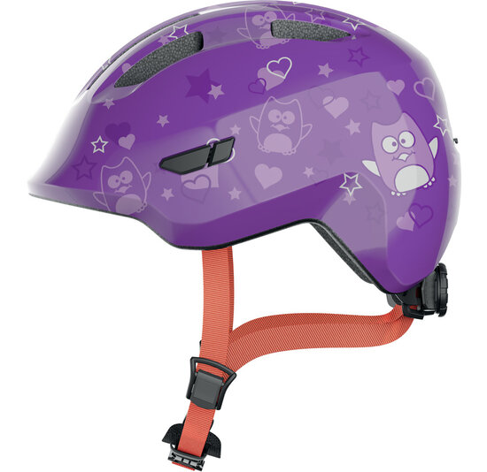 Abus Smiley 3.0 - Purple Star - Kinder Fietshelm