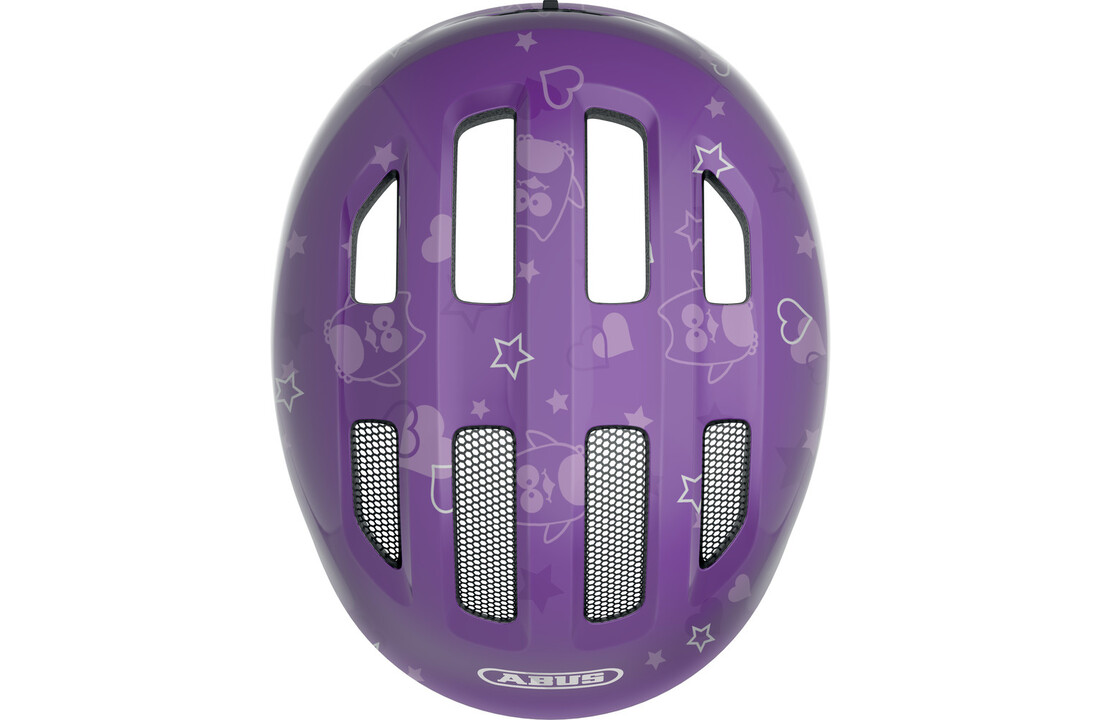 Abus Smiley 3.0 - Purple Star - Kinder Fietshelm