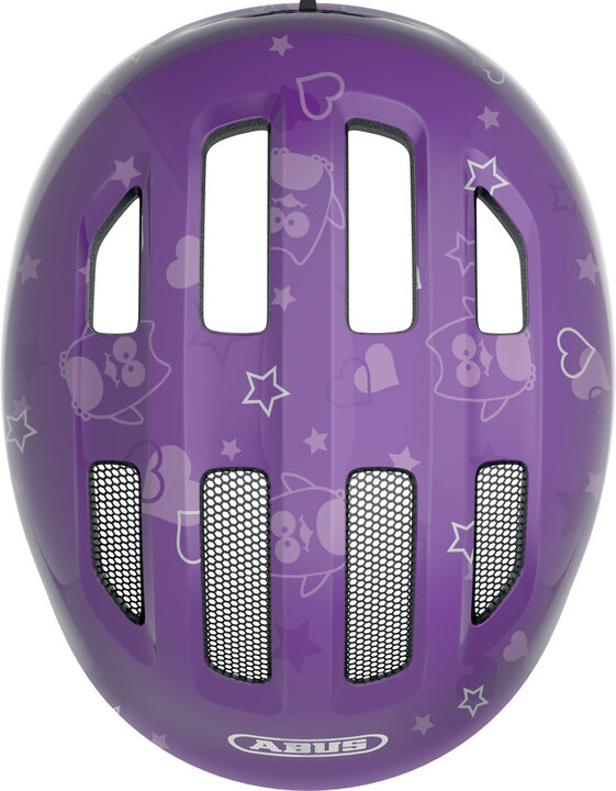 Abus Smiley 3.0 - Purple Star - Kinder Fietshelm
