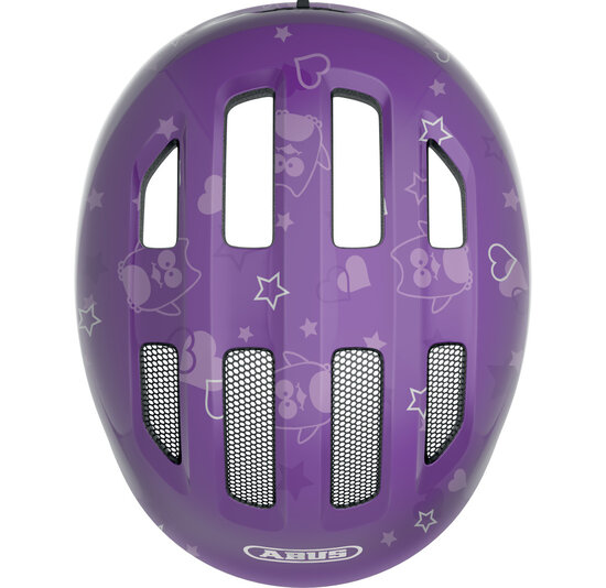 Abus Smiley 3.0 - Purple Star - Kinder Fietshelm
