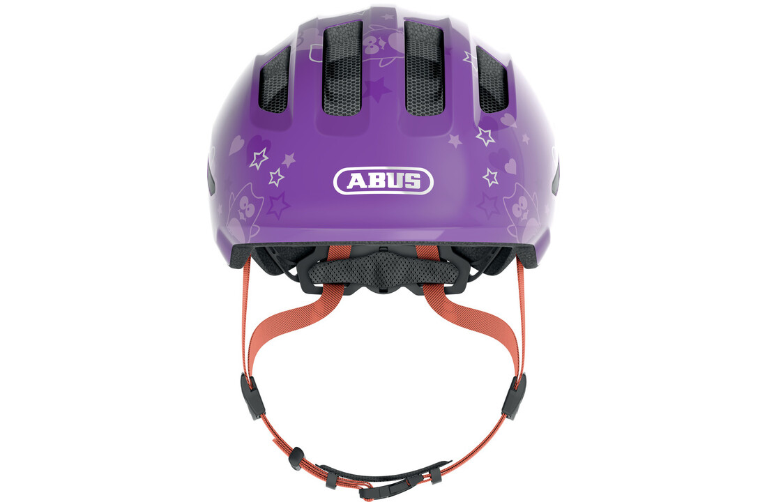 Abus Smiley 3.0 - Purple Star - Kinder Fietshelm
