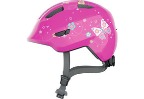 Abus Smiley 3.0 - Pink Butterfly - Kinder Fietshelm